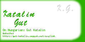 katalin gut business card